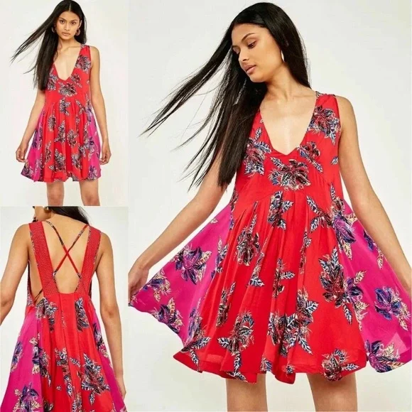 long sleeve print mini dress Passion Long Sleeve Mini Dress
